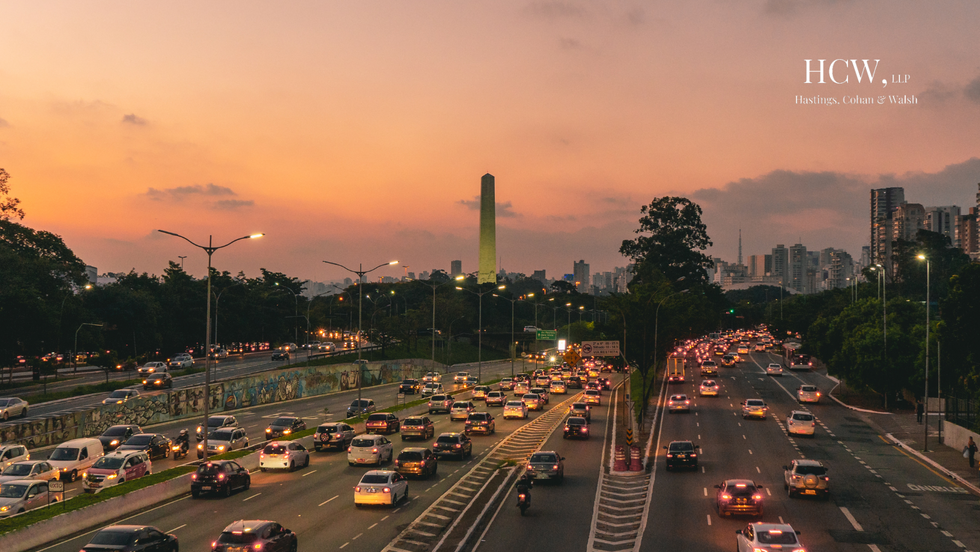 Evening traffic congestion on a busy roadway in Groton Connecticut