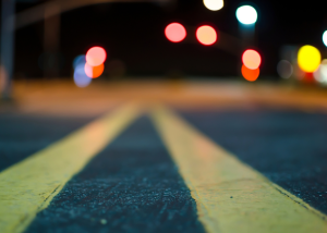 Elderly Driver Crosses Over the Double Yellow Line