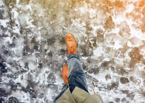 Multiple Claims of Negligence were Made Against our Client who Slipped and Fell on Ice